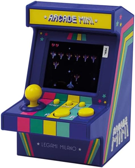 Legami - Mini Arcade Video Game, 152 Games, with Lights and Sounds, Adjustable Volume, in English, 5.7x9.5 cm
