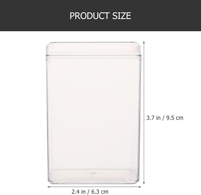 5Pcs Action Figure Storage Boxes Clear Plastic Display Cabinet for Collectible Figurines Toy Organizer 2.48X2.16X3.74 Inch Protective Showcase for Model Display