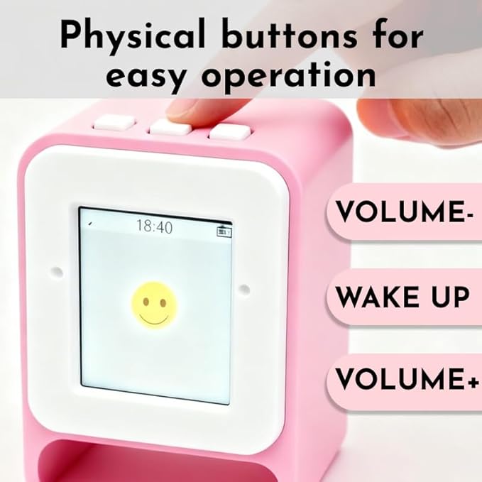 Mini AI Voice chatbot | Companion Robot,Large AI Model,1 inch Smart Color Screen,with Wi-Fi,Voice Control,Emotional Interaction,Voice cloning,Television Design,multilingual (Pink)