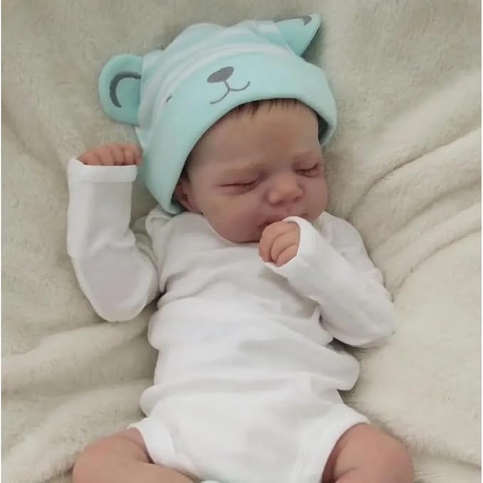 Anano Full Silicone Baby Girl Realistic Dolls 18 Inch Lifelike Reborn Baby Dolls Silicone Real Life Like Newbon Babys Doll Full Vinyl Body Reborn Babies Toddler Doll Girl Washable