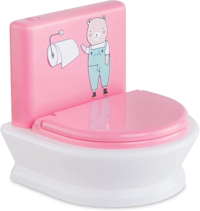 Corolle Realistic and Interactive Potty Training Doll for Girls with Flushing Toilet Sound - Educational Potty Toys for Toddlers - Corolle Baby Doll Accessories Toy Toilet