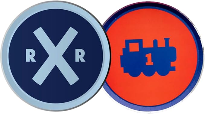 Bonjour Fete THOMAS & FRIENDS Assorted Small Plates - THOMAS & FRIENDS Train Theme - Birthday Party Supplies - Small Disposable Paper Plates - Officially Licenced - 8.25" (8 Pack)