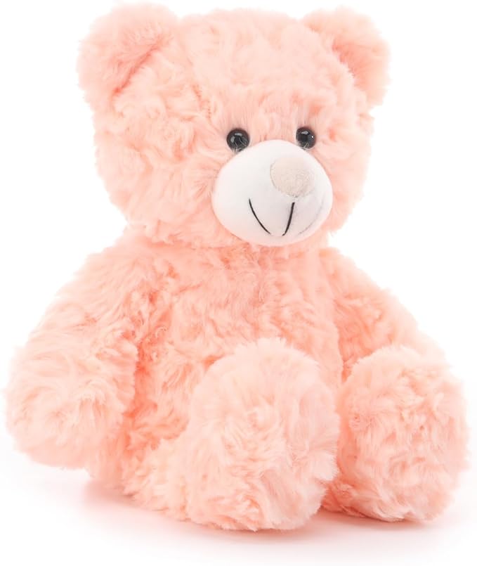 Apricot Lamb Orange Pink Flower Bear Stuffed Animals for Kids, Soft Cute Plush Toys for Baby Girl and Boy, 7.9 Inches