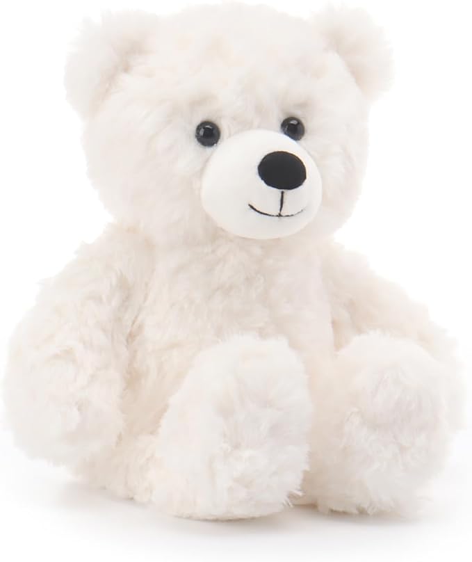 Apricot Lamb White Flower Bear Stuffed Animals for Kids, Soft Cute Plush Toys for Baby Girl and Boy, 7.9 Inches