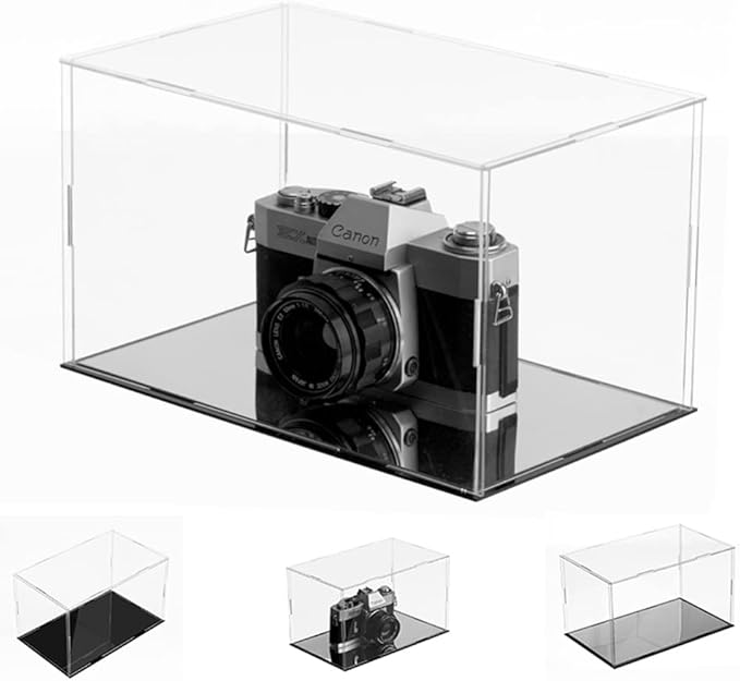 A+ DESIGN Clear Acrylic Display Case Assemble Collectibles Box Alternative Glass Case for Display Action Figures Home Storage & Organizing Toys (12x8x8 inch;30.5x20.5x20.5 cm)