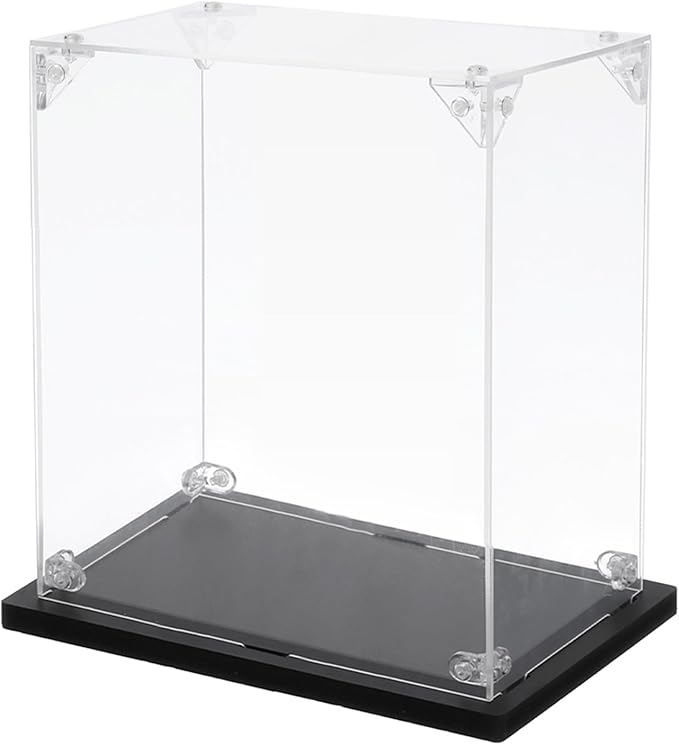 MECCANIXITY Acrylic Display Case, 4''x6''x8'' Clear Display Box Assemble Dustproof Display Box Storage Organizer for Collectibles Action Figures