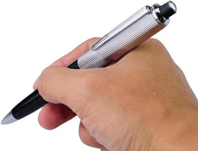 2Pcs Silver Shock Pen, Interesting Surprising Prank Items, Lightweight Shocking Practical Joke Shock Pen Toys Prank for Outdoor Novelty Gag Games