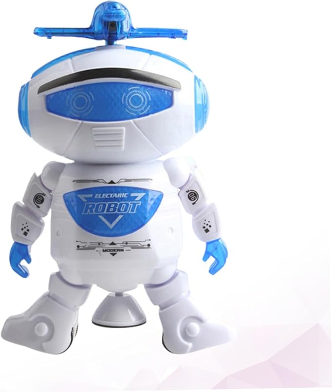 Dance Robot Toy for Children Flashing Lights Fun Music Rotating Robot Toy Boys and Girls