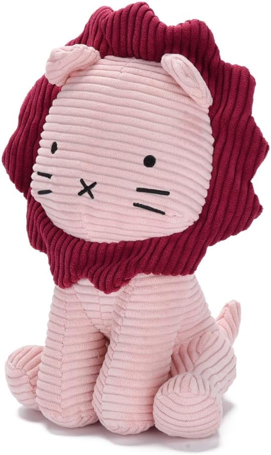 Lion Plush Corduroy (Pink) 11" Stuffed Animal for Baby, Toddler, Kids, Adults - Lion Corduroy Toy-Adorable Toy Made from Kid-Friendly, Quality Material