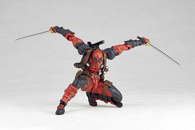Kaiyodo Revoltech Amazing Yamaguchi Deadpool Ver. 2.5, Total Height: Approx. 6.7 inches (170 mm), Non-scale, PVC & ABS, Painted Action Figure, NR050