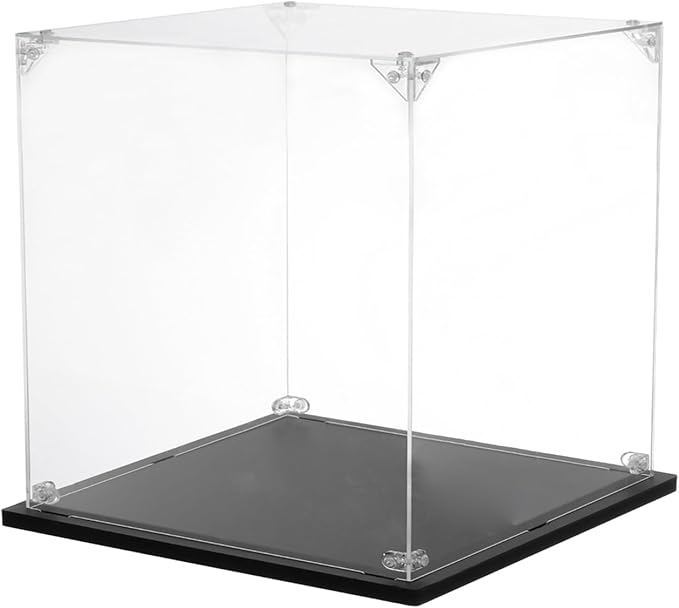 MECCANIXITY Acrylic Display Case, 8''x12''x6'' Clear Display Box Assemble Dustproof Display Box Storage Organizer for Collectibles Action Figures