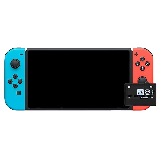 NFC Emulator for Popular Game Consoles — 3100+ Data Saves, Unlimited Scan & Rewrite, 1.3" OLED Screen, Rechargeable, Easy Button Controls, Compatible with 50+ Games (Black）