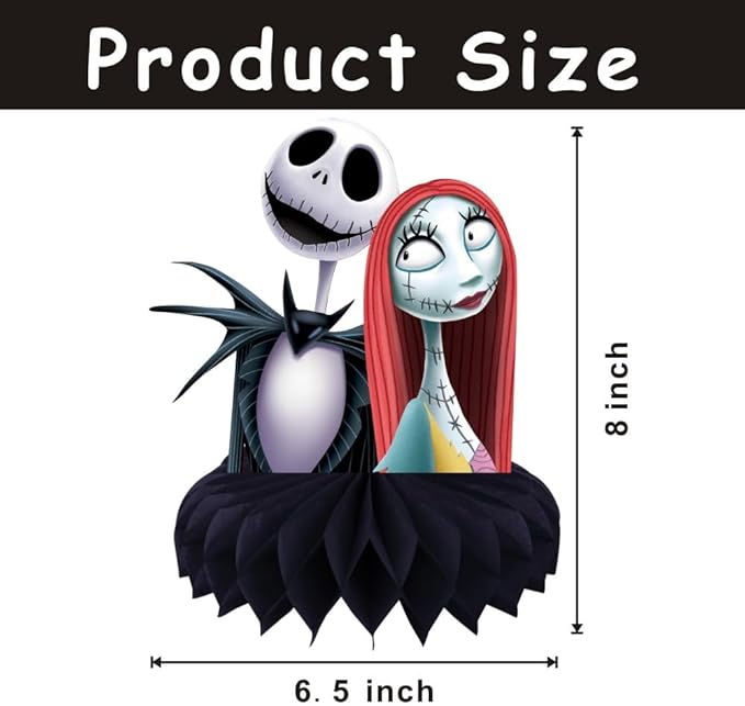 8Pcs Nightmare Table Centerpieces Birthday Party Supplies Double Side Table Decorations for Kids Party Decorations