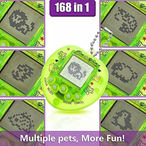 Virtual Electronic Digital Pets Keychain,2 Pcs Heart Shaped Mini Digital Electronic Virtual Pet Game,Multiple Pet Modes Easter Basket Stuffers