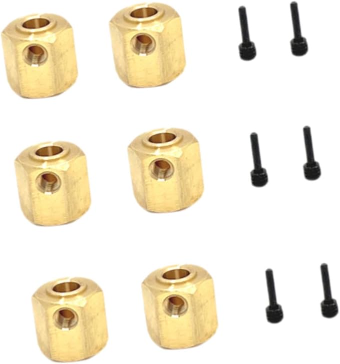 RC Car Wheel Hexes Remote Control Car Widened Combiner Remote Controlled Vehicles Accessories, Replacement Drive Adapter, 6x6 No Output Shaft