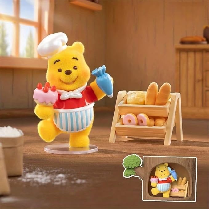 MINISO Winnie The Pooh Tree House Series Blind Box Cute Desktop Ornament Gift Collection 1 Random Easter Gift
