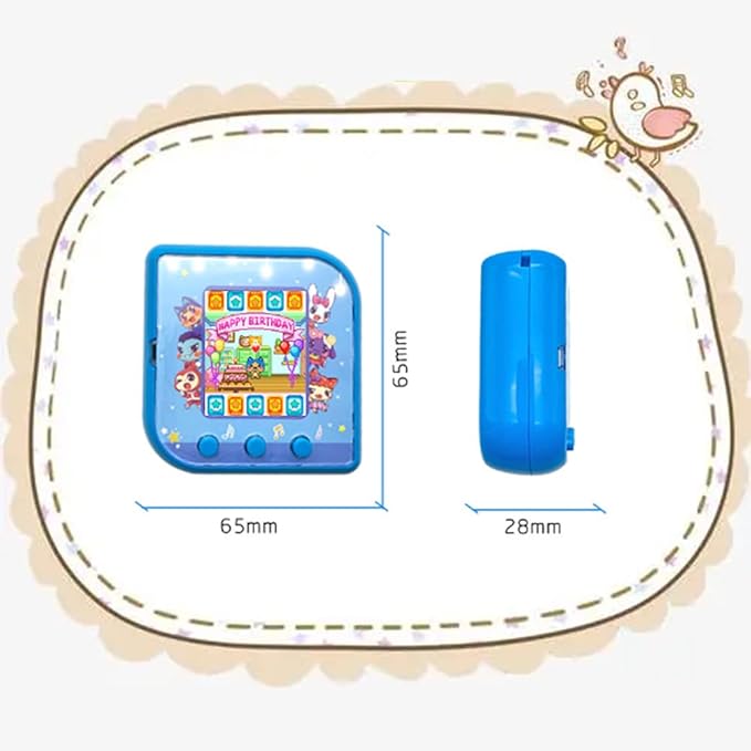 Virtual Electronic Pocket Pets for Kids - Super Cute Retro Digital Pixel Nostalgia for Girls 6 Years+, 12 Cartoon Characters Mascotas, Handheld, Mini Console Pet Machine Toys, 6.5*6.5*3cm (Pink)