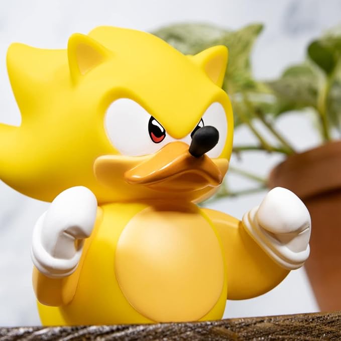 TUBBZ Sonic The Hedgehog Super Sonic Collectable Duck Vinyl Figure - Official Sonic The Hedgehog Merchandise - TV Movies & Games