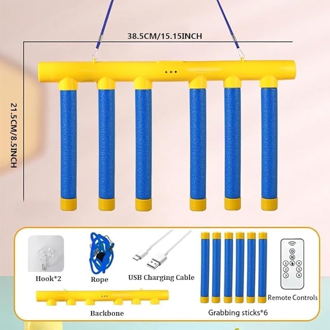 ZERO ZONE Reflex Drop Sticks Challenge Game, Hand Eye Coordination Training Toy, Upgrade Remote Control 3 Adjustable Speed