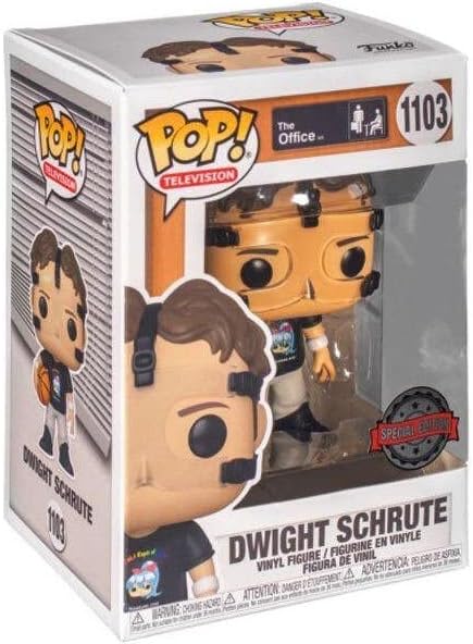 Funko Pop! The Office Dwight Schrute Basketball #1103 Exclusive with Chalice Collectibles Pop Protector Case