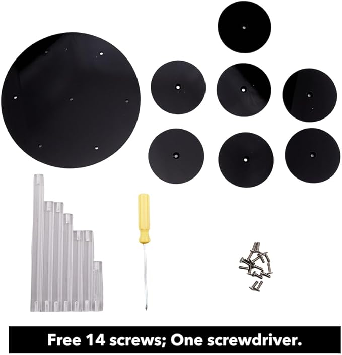 Acrylic Display Stand 7-Tier Action Figure Stand 5.9x5.8 Inch Multilevel Acrylic Risers Collectibles Organizer Holder Black Layered Display Stands for Figures Collectibles Toys Dolls Jewelry
