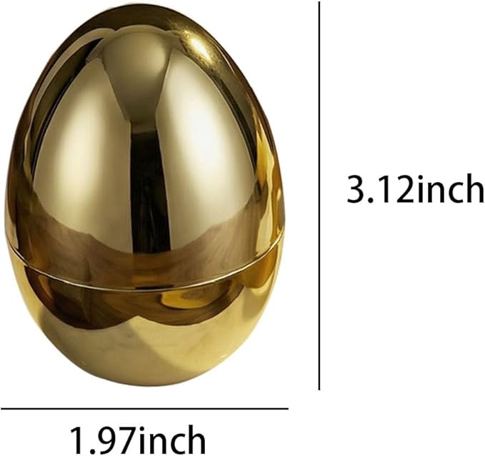 Benilax 12 Pack Jumbo Fillable Plastic Golden Easter Eggs Bulk for Easter Basket Stuffers Hunt Party Supply Pack - 3.12 inch Gold Color