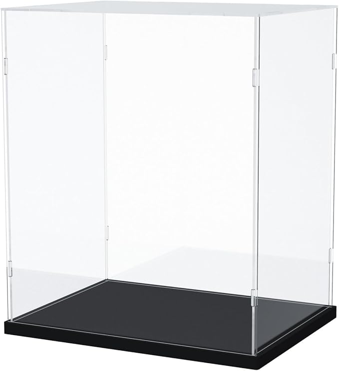 Nynelly Acrylic Display Case for Collectibles - Clear Acrylic Boxes for Lego 75954, 76989 - Thick Base Assemble Dustproof Countertop Showcase, 13.8x9.8x15.7 inch