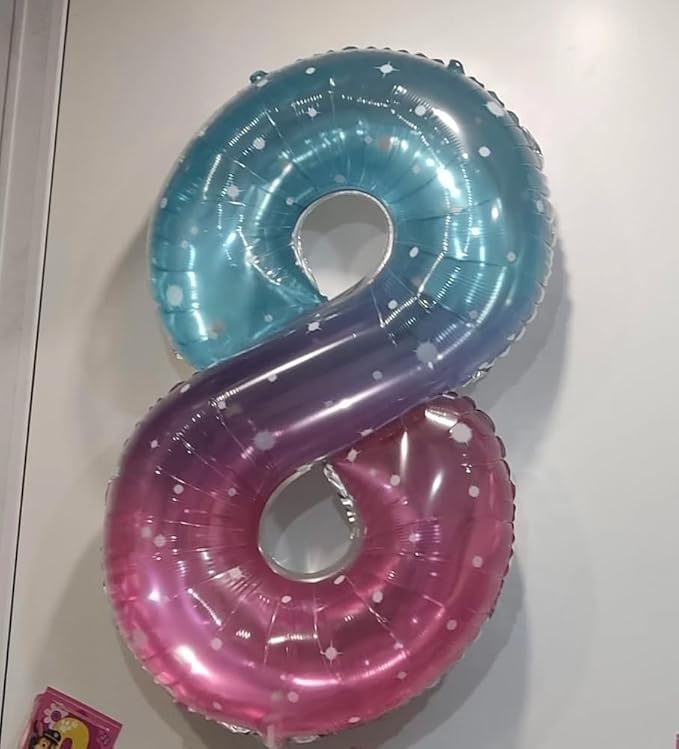 Starry Sky 2 Balloon, Number Balloons 40 Inch, 2nd Balloon Number Birthday Decorations, Second Two Birthday Party Supplies, Number 2 Balloon