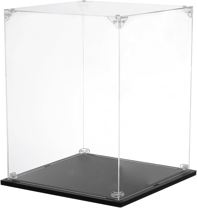 MECCANIXITY Acrylic Display Case, 8''x12''x12'' Clear Display Box Assemble Dustproof Display Box Storage Organizer for Collectibles Action Figures