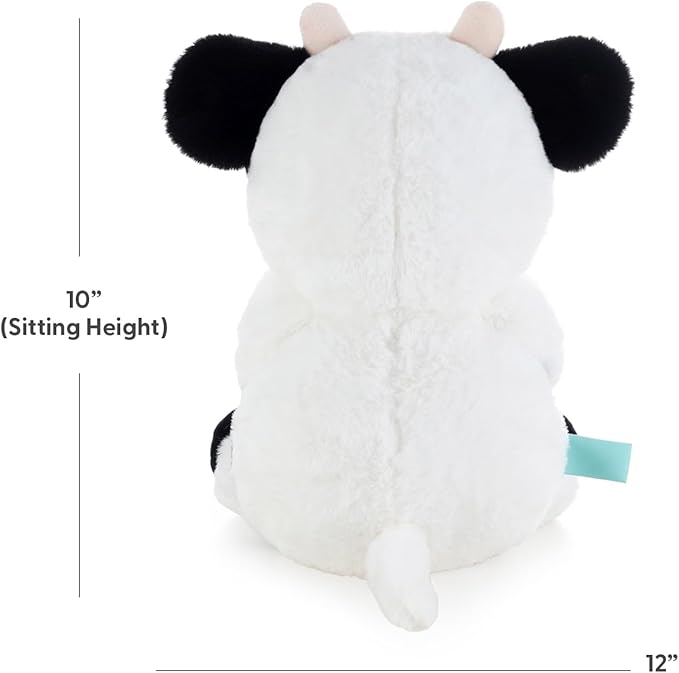 The Peanutshell Plush Cow Stuffed Animal - 10 inch - Baby Safe - Machine Washable - Soft Cow Baby Toys, Newborn Infant Toddler, Plushies for Boys Girls, Stuffies, Farm Nursery Decor