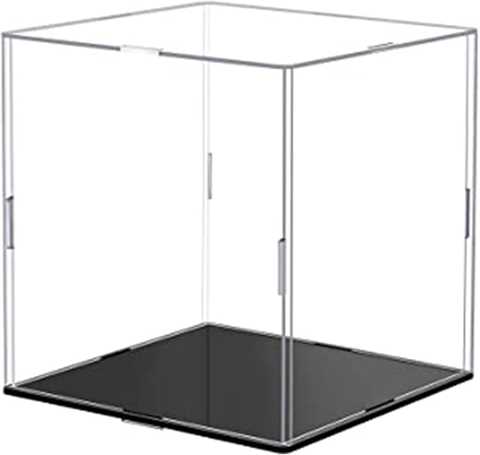 Clear Acrylic Display Case Box ，Versatile Collectibles Display Dustproof Showcase with Thickening Base，for Display Action Figures Home Storage Organizing Toys (6x6x6inch/15x15x15cm)