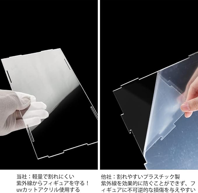 Display Case 7.8x7.8x11.8inch,20x20x30cm for Collectibles Assemble Clear Acrylic Box Alternative Glass Case for Display Action Figures Home Storage Organizing Toys