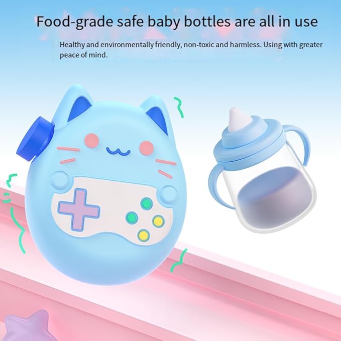 Silicone Cover for Tamagotchi Paradise,Silicone Cover Case for Tamagotchi Paradise Interactive Virtual Pet with Lanyard Screen Protector Button Film for Girl boy
