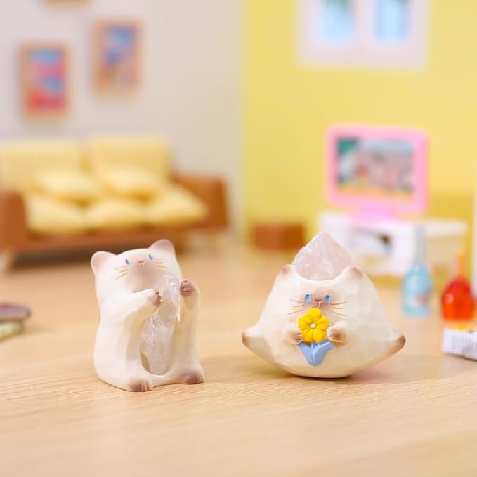 Surprise Box Diamond Crystal Rich Lucky Fortune Cat Theme, Mystery Bag Random Design Action Figures Figurine Collectible Home Desk Car Decoration, Christmas New Year Gift, Single Box-1 Box