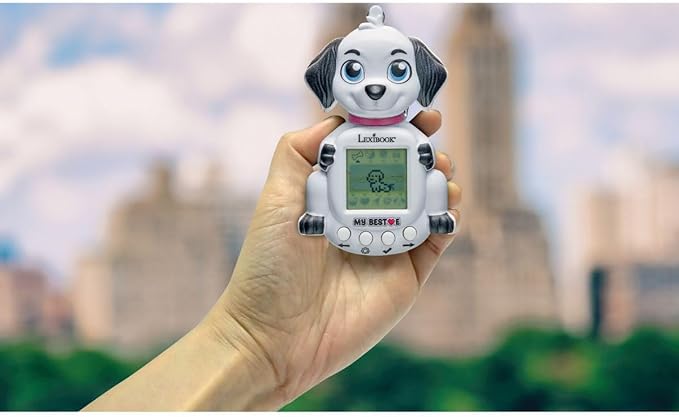 Lexibook, JLMBDOG My Best-E Dog Console with LCD Screen and Keyring - White