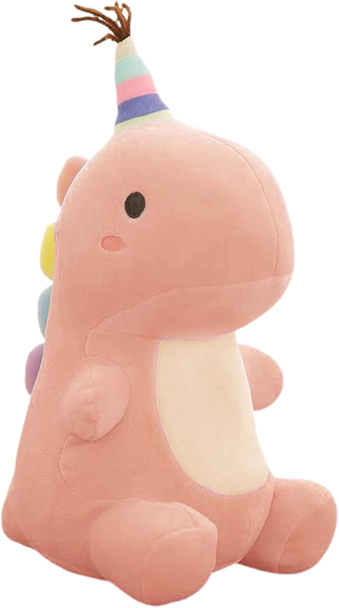 Stuffed Animal Plush Toys, Cute Dinosaur Toy, Soft Dino Plushies for Kids Plush Doll Gifts for Boys Girls (Pink, 9 Inch)