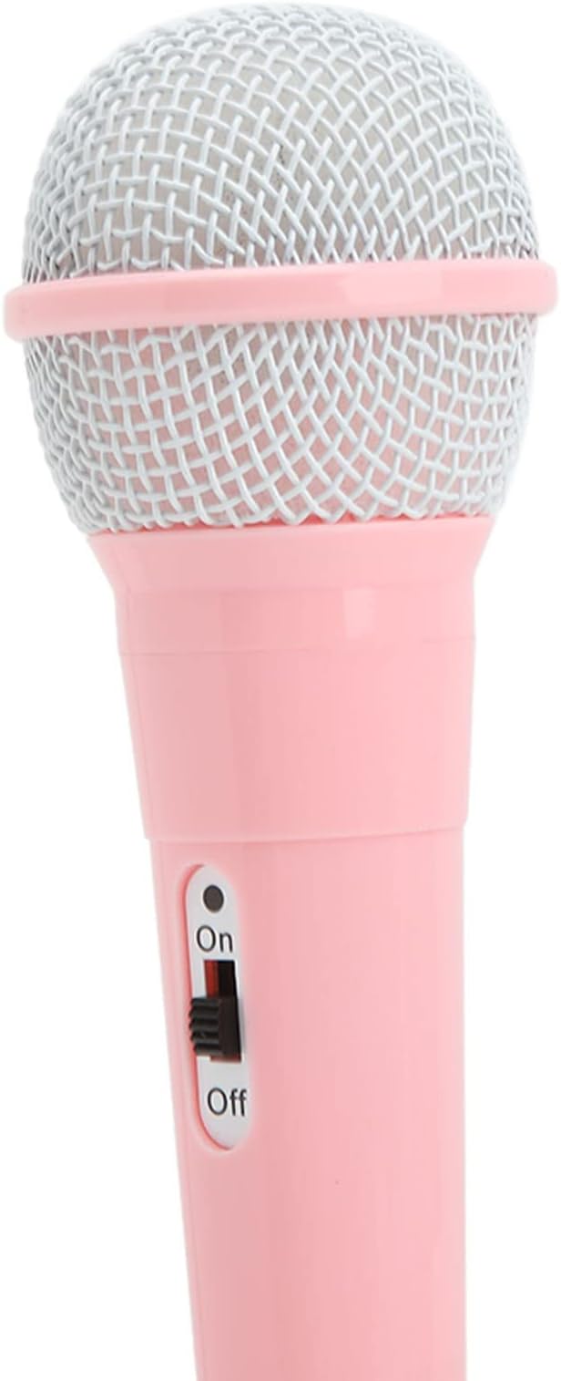 Zyyini Kids Wired Microphone, Pink, 3.5mm Jack, Portable, Lightweight, No Battery, Ideal for Kids Singing Machine, Karaoke, Storytelling, Pink
