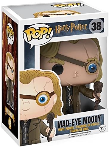 POP Harry Potter - Mad-Eye Moody Funko Vinyl Figure (Bundled with Compatible Box Protector Case), Multicolor, 3.75 inches