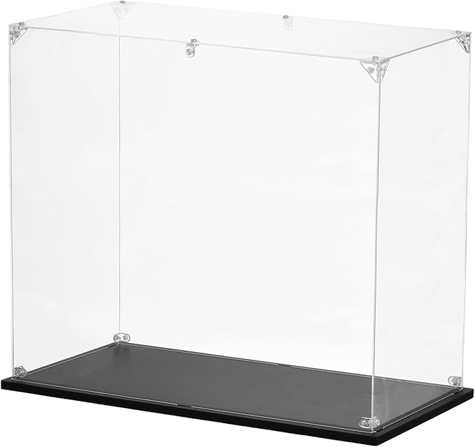 MECCANIXITY Acrylic Display Case, 15.8"x8"x13.8" Clear Display Box Assemble Dustproof Storage Organizer Showcase for Collectibles Action Figures