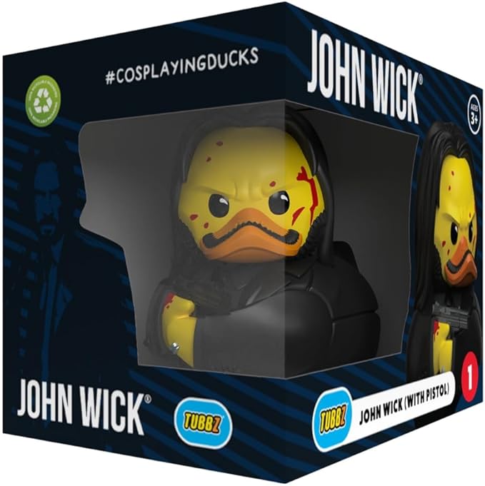 TUBBZ Boxed Edition: John Wick Chapter 3 - John Wick Pistol Cosplaying Rubber Duck Vinyl Figure
