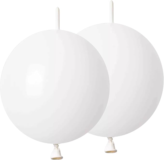 200 Pcs Linking Balloons 6 Inch Link Balloons for Birthday Wedding Party Festival Decorations (White)