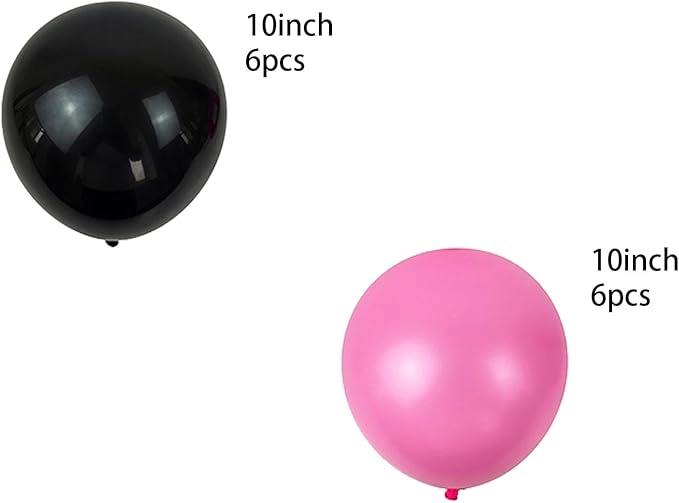 PLAP Birthday Number Balloon Bow Black Party Supplies 32 "Birthday Number Decoration (Pink black number set 6)
