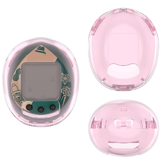 Transparent Cover Case for Tamagotchi Nano, Protective Sleeve Skin PC Protective Cover for Kids, Soft & Shockproof Shell for Tamagotchi Nano Electronic Pet Game Machine (Pink)