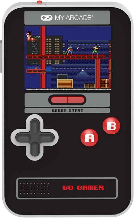 My Arcade Go Gamer Classic-RED: Portable Electronic Game Console with 300 Games, Full Color 2.5" Screen-Fun for The Whole Family (DGUN-3909)