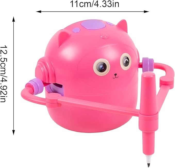 Drawing Robot for Kids, 12 Color Pens Funny Robot Drawing Machine, Voice Interaction Painting Robots Toy with 100 Word Cards, Novelty Drawings Robots Educational Interactive Toys, for Boys & Girls