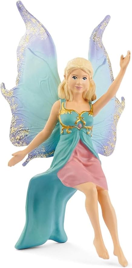 Schleich Bayala - Winged Fairy and Flying Lion Toy Set for Girls and Boys - Moveable Pink Lion and Cute Magnetic Blue Fairy Action Figure - Magical Animal Figurine Playset for Kids Ages 5+ | 70714