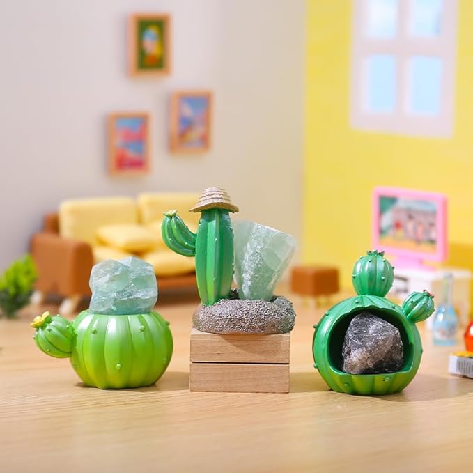 Surprise Box Figures Diamond Crystal Plant Theme, Mystery Bag Random Design Action Figures Figurine Collectible Home Desk Car Decoration, Birthday Christmas New Year Gift, Single Box-1 Box