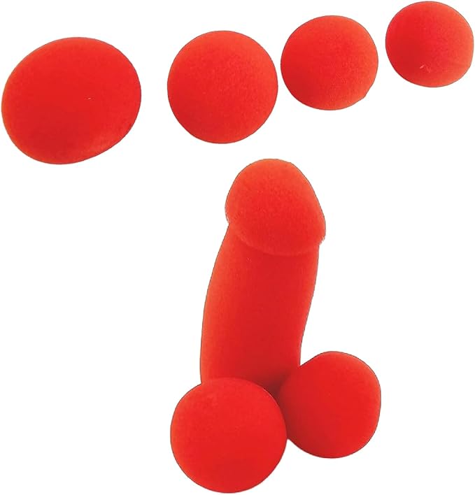 Banana Prank Sponge,with 4 Red Balls Funny Magic Trick Gimmick Props for Adults,Stage Magic Accessories Parties,Imagination Stimulating Gimmick Accessories