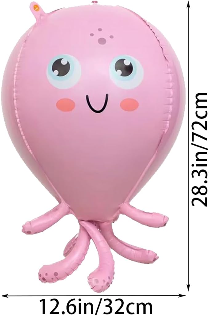Octopus Balloons,2 PCS 28 Inch Under The Sea Balloons,Octopus Birthday Decorations,Octopus Party Decorations,Under The Sea Party Decorations