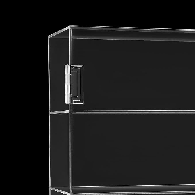 Clear Acrylic Display Case, 4 Layer Transparent Countertop Showcase for Mini Pop Figures, Display Showcase with Lock, Acrylic Display Box Display Cabinet for Toy Collectibles Stone Rock